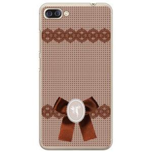 ZenFone 4 Max Pro ケース ZC554KL ドット×カメオ ブラウン スマホケース ...