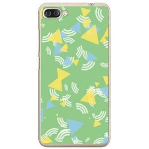 ZenFone 4 Max Pro ケース ZC554KL さんかく グリーン スマホケース (受注...