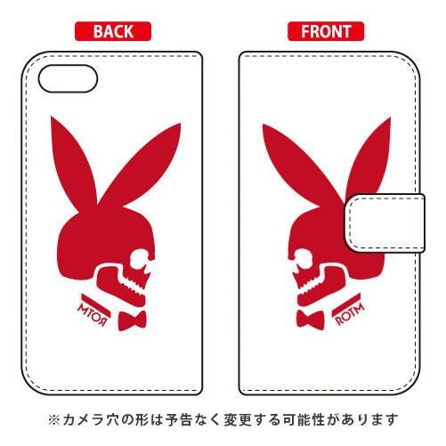 ZenFone 4 Max ケース ZC520KL 手帳 Bunny bone レッド スマホケース...