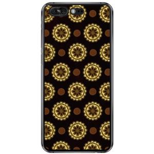 ZenFone 4 Pro ZS551KL フラワースポット チョコレートブラック スマホケース (...