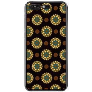 ZenFone 4 Pro ZS551KL フラワースポット チョコレートブルー スマホケース (受...