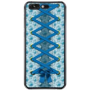 ZenFone 4 Pro ZS551KL コルセット ブルー スマホケース (受注生産)