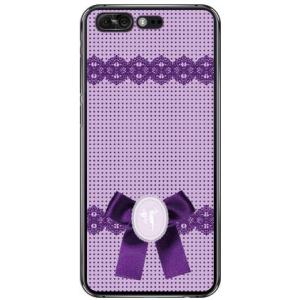 ZenFone 4 Pro ZS551KL ドット×カメオ パープル スマホケース (受注生産)
