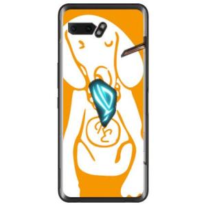 ROG Phone II Dog オレンジ×ホワイト スマホケース (受注生産)