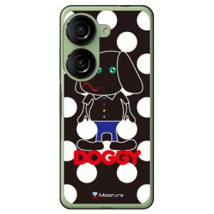 Doggy ホワイトドット （ソフト ケース カバー） SECOND SKIN Zenfone 10...