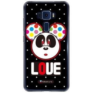 ZenFone 3ZE552KL Love Panda ホワイトドット スマホケース (受注生産)