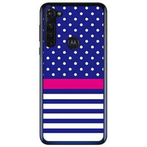 moto g PRO ケース XT2043 ドット/ボーダー ネイビー スマホケース (受注生産)