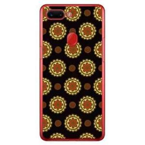 OPPO R15 Pro ケース フラワースポット チョコレートオレンジ スマホケース (受注生産)