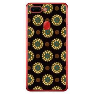 OPPO R15 Pro ケース フラワースポット チョコレートブルー スマホケース (受注生産)