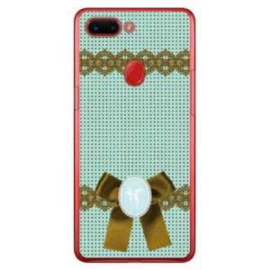 OPPO R15 Pro ケース ドット×カメオ グリーン スマホケース (受注生産)