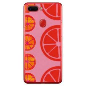 OPPO R15 Pro ケース オレンジフルーツ ピンク スマホケース (受注生産)