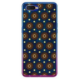 OPPO R17 Neo ケース フラワースポット レトロネイビー スマホケース (受注生産)