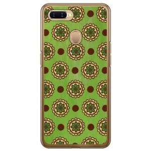 OPPO AX7 フラワースポット ライムグリーン スマホケース (受注生産)