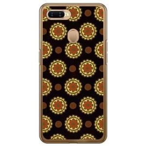 OPPO AX7 フラワースポット チョコレートオレンジ スマホケース (受注生産)