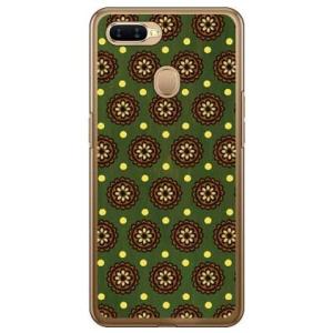 OPPO AX7 フラワースポット レトログリーン スマホケース (受注生産)
