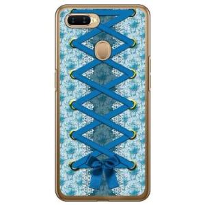 OPPO AX7 コルセット ブルー スマホケース (受注生産)