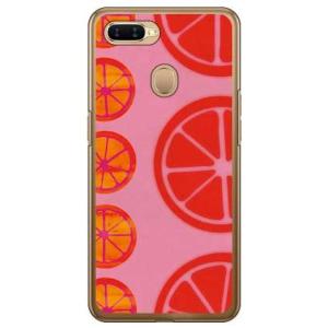 OPPO AX7 オレンジフルーツ ピンク スマホケース (受注生産)