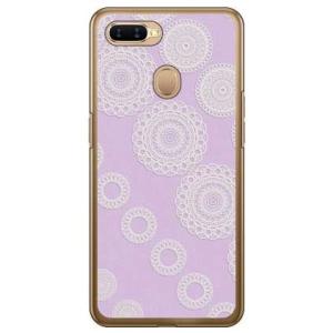 OPPO AX7 サークルレース パープル スマホケース (受注生産)