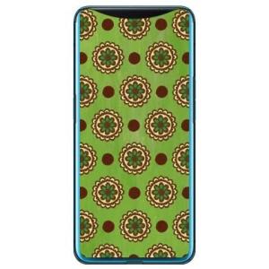 Find X フラワースポット ライムグリーン スマホケース (受注生産)