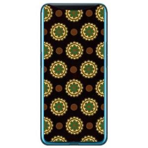 Find X フラワースポット チョコレートグリーン スマホケース (受注生産)