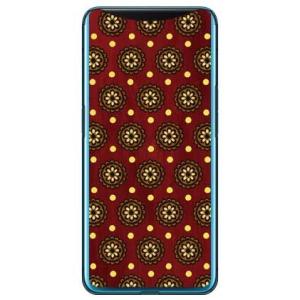 Find X フラワースポット レトロブラウン スマホケース (受注生産)