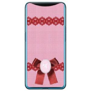 Find X ドット×カメオ ピンク スマホケース (受注生産)