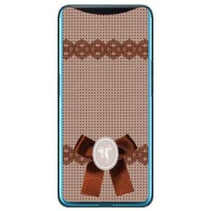 Find X ドット×カメオ ブラウン スマホケース (受注生産)