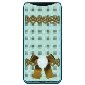 Find X ドット×カメオ グリーン スマホケース (受注生産)