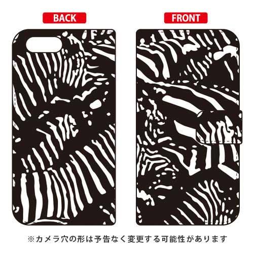 OPPO Reno A ケース 手帳 Zebra camo ブラック スマホケース (受注生産)