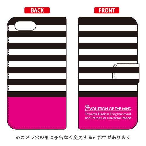 OPPO Reno A ケース 手帳 Panel border ブラック×ピンク スマホケース (受...