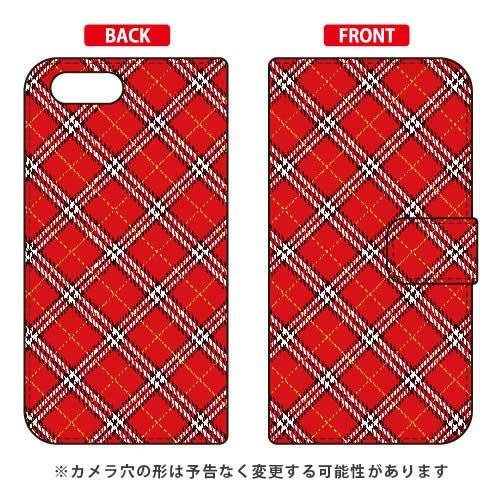 OPPO Reno A ケース 手帳 タータンチェック レッド スマホケース (受注生産)