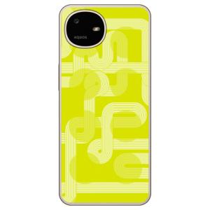 ラインカーブ イエロー (ハード ケース カバー) Coverfull AQUOS wish6 SH...