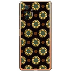 Redmi Note 10 Pro ケース フラワースポット チョコレートブルー スマホケース (受...