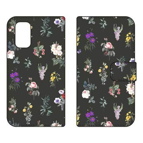 Redmi 9T 手帳 SINDEE Botanical （ブラック） スマホケース (受注生産)