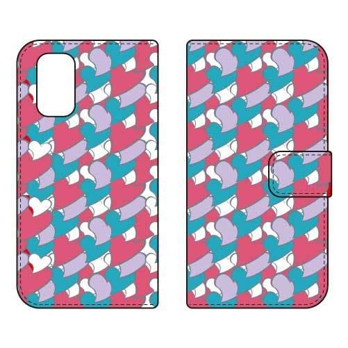 Redmi 9T 手帳 ハートフル グリーン スマホケース (受注生産)