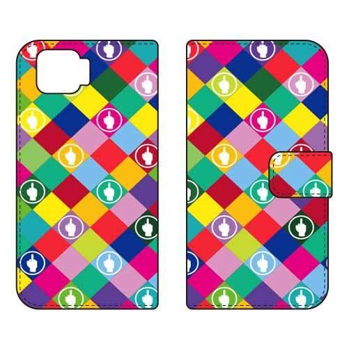 OPPO A73 CPH2099 手帳 F rhombuses マルチ スマホケース (受注生産)