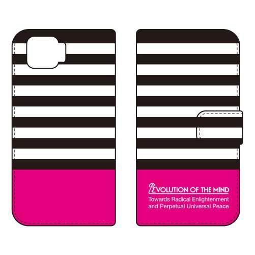 OPPO A73 CPH2099 手帳 Panel border ブラック×ピンク スマホケース (...