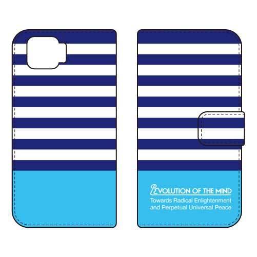 OPPO A73 CPH2099 手帳 Panel border ブルー×シアン スマホケース (受...