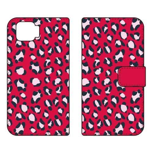 OPPO A73 CPH2099 手帳 Leopard レッド スマホケース (受注生産)