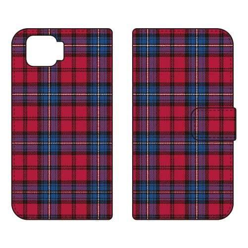 OPPO A73 CPH2099 手帳 チェック レッド×ブルー スマホケース (受注生産)