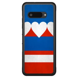 Cf LTD 勝負服 【59】 胴青・赤一本輪白ハート散らし・袖赤・白一本輪 スマホケース (ハード...