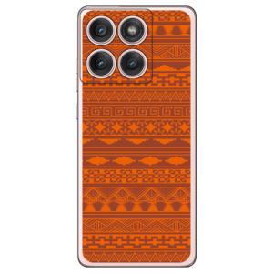 バティック オレンジ （ソフト ケース カバー） SECOND SKIN motorola edge...