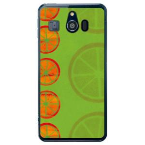 シンプルスマホ3 ケース 509SH オレンジフルーツ グリーン スマホケース (受注生産)