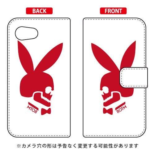 AQUOS R compact 701SH・SHV41 手帳 Bunny bone レッド スマホケ...