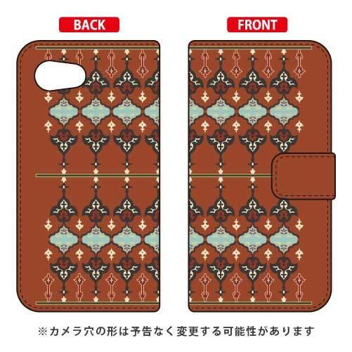 AQUOS R compact 701SH・SHV41 手帳 ペルシャ ブラウン スマホケース (受...
