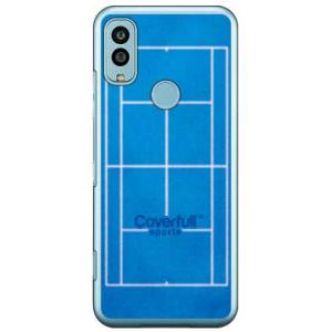 テニスコート ブルー（ハード ケース カバー） Android One S9
