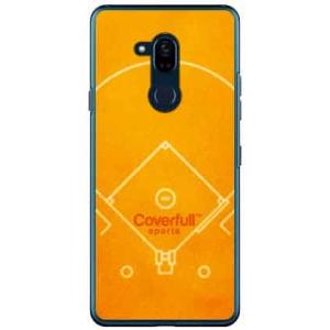 Android One X5 ケース 野球 オレンジ スマホケース (受注生産)｜isense