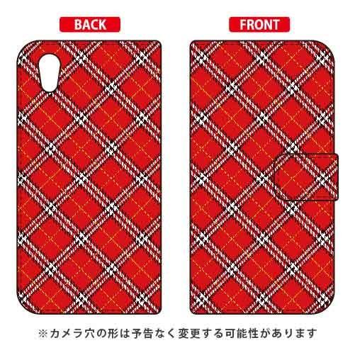 Android One S5 ケース 手帳 タータンチェック レッド スマホケース (受注生産)