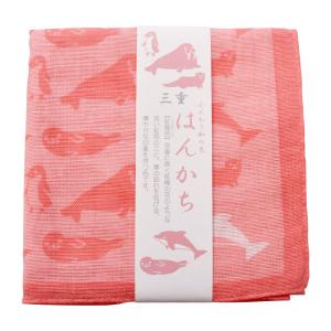 三重 ふんわり和の色はんかち 月桃色 DIKM 1枚 日本製 桃色 ピンク