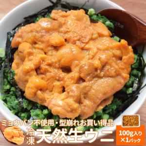 うに 不揃い １００ｇ×１ ウニ お買得品 天然 冷凍 生 刺身 雲丹 ミョウバン不使用 無添加 海鮮丼｜isesima